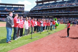 MS Choir @Phillies Game. Photo by Heddy Bergsman